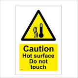 WS828 Caution Hot Surface Do Not Touch Sign with Triangle Thermometer 3 Squiggly Lines