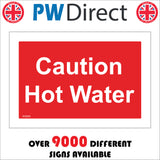 WS850 Caution Hot Water Sign