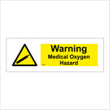 WS865 Warning Medical Oxygen Hazard Sign with Triangle Gas Cannister