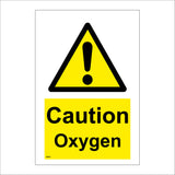 WS870 Caution Oxygen Sign with Triangle Exclamation Mark
