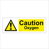 WS871 Caution Oxygen Sign with Triangle Exclamation Mark