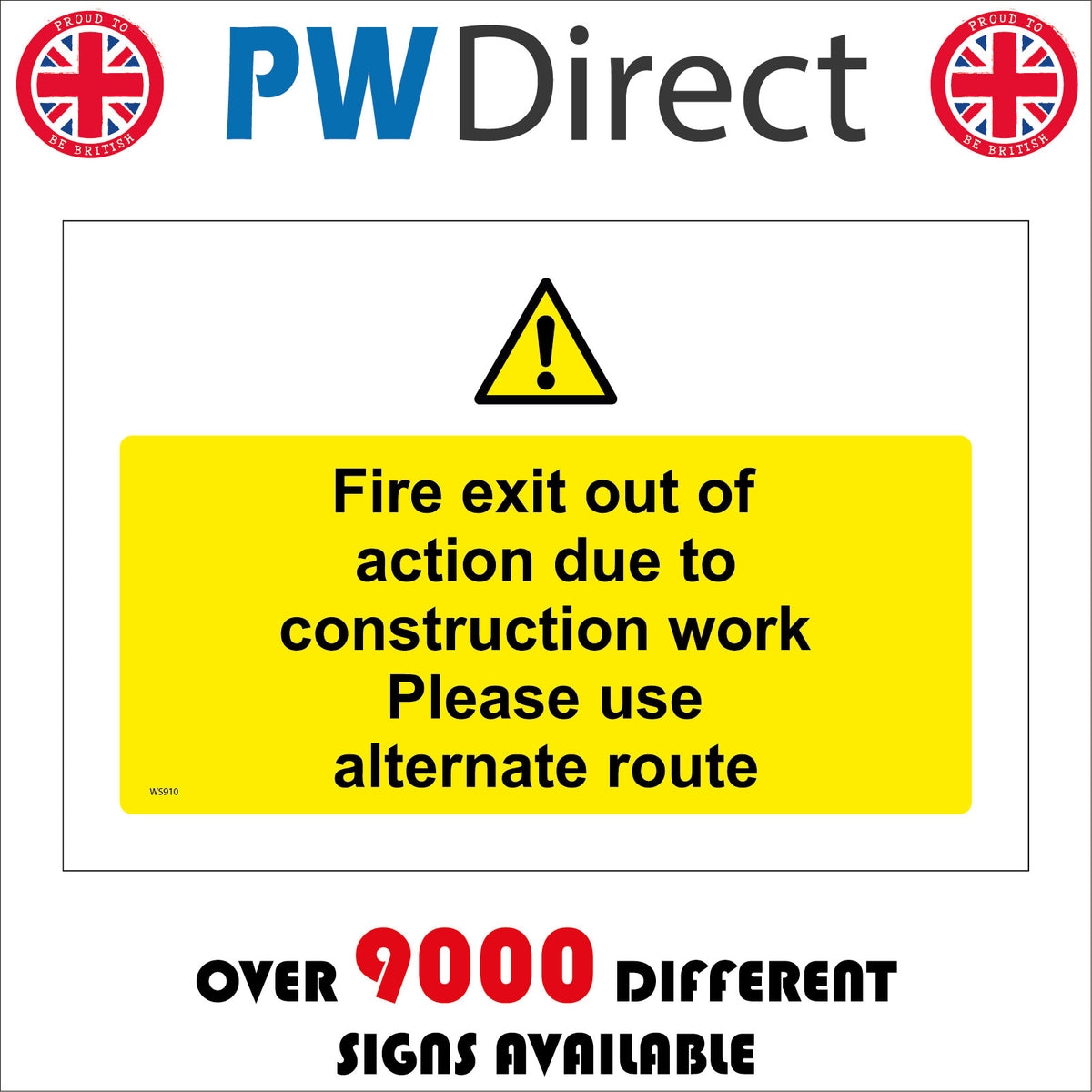 Fire Exit Out Of Action Due To Construction Work. Please Use Alternate ...