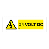 WS912 24 Volt DC Sign with Triangle Lightning Bolt