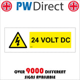WS912 24 Volt DC Sign with Triangle Lightning Bolt
