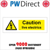 WS914 Caution Live Electrics Sign with Triangle Lightning Bolt