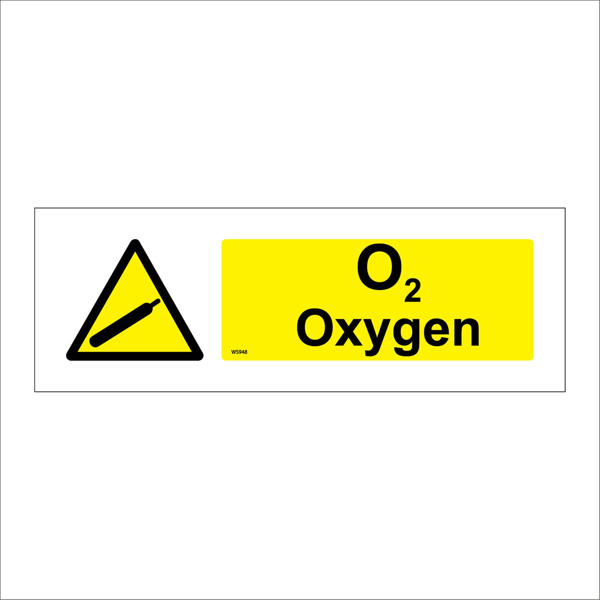 O2 Oxygen Sign with Triangle Cannister – PWDirect