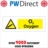 WS948 O2 Oxygen Sign with Triangle Cannister