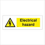WS962 Electrical Hazard Sign with Triangle Lightning Bolt