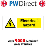 WS962 Electrical Hazard Sign with Triangle Lightning Bolt