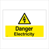 WS963 Danger Electricity Sign with Triangle Lightning Bolt