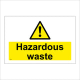WS972 Hazardous Waste Sign with Triangle Exclamation Mark