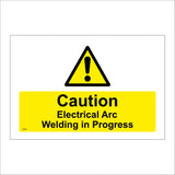 WS984 Caution Electrical Arc Welding In Progress Sign with Triangle Exclamation Mark