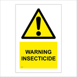 WT089 Warning Insecticide Sign with Triangle Exclamation Mark
