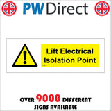 WT096 Lift Electrical Isolation Point Workplace Garage Site Unit Factory Shop