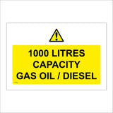 1000 Litres Capacity Gas Oil/Diesel Sign WT103