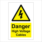 WT112 Danger High Voltage Cables Electricity