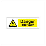 WT114 Danger 400 Volts Electrical Supply