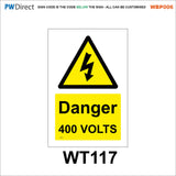 AWBP006 Custom Sign Made To Order High Voltage E-Bike Electric Vehicle