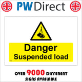 WT120 Danger Suspended Load Overhead Crane Height