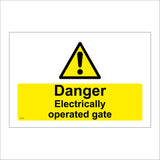 WT135 Danger Electrically Operated Gates Do Not Push