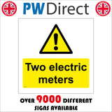 WT136 Two Electric Meters Cupboard Location Beware Cabinet Wall Power