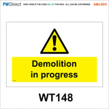 ABL005 Site Entrance Right Left Arrow Access Demolition Traffic