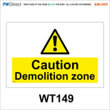 ABL005 Site Entrance Right Left Arrow Access Demolition Traffic