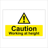 WT159 Caution Working At Height Overhead Cables Gantry