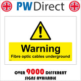 WT198 Warning Fibre Optic Cables Underground