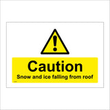 WT201 Caution Snow And Ice Falling From Roof