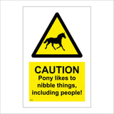 WT207 Caution Pony Likes To Nibble Things Including People