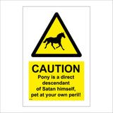 WT208 Caution Pony Direct Descendant Satan Pet Peril