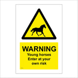 WT210 Warning Young Horses Enter At Your Own Risk