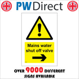 WT212 Mains Water Shut Off Valve Right Arrow