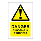 WT218 Danger Shooting In Progress Target Practice Weapons