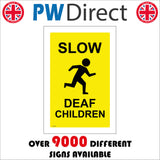 WT228 Slow Deaf Children Playing Hearing Running School
