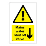 WT239 Mains Water Shut Off Valve Below Down Arrow