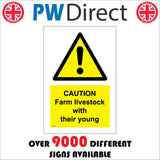 WT244 Caution Farm Livestock With Their Young Protective Chase