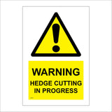 WT263 Warning Hedge Cutting In Progress