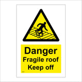 WT270 Danger Fragile Roof Keep Off