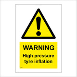 WT285 Warning High Pressure Tyre Inflation