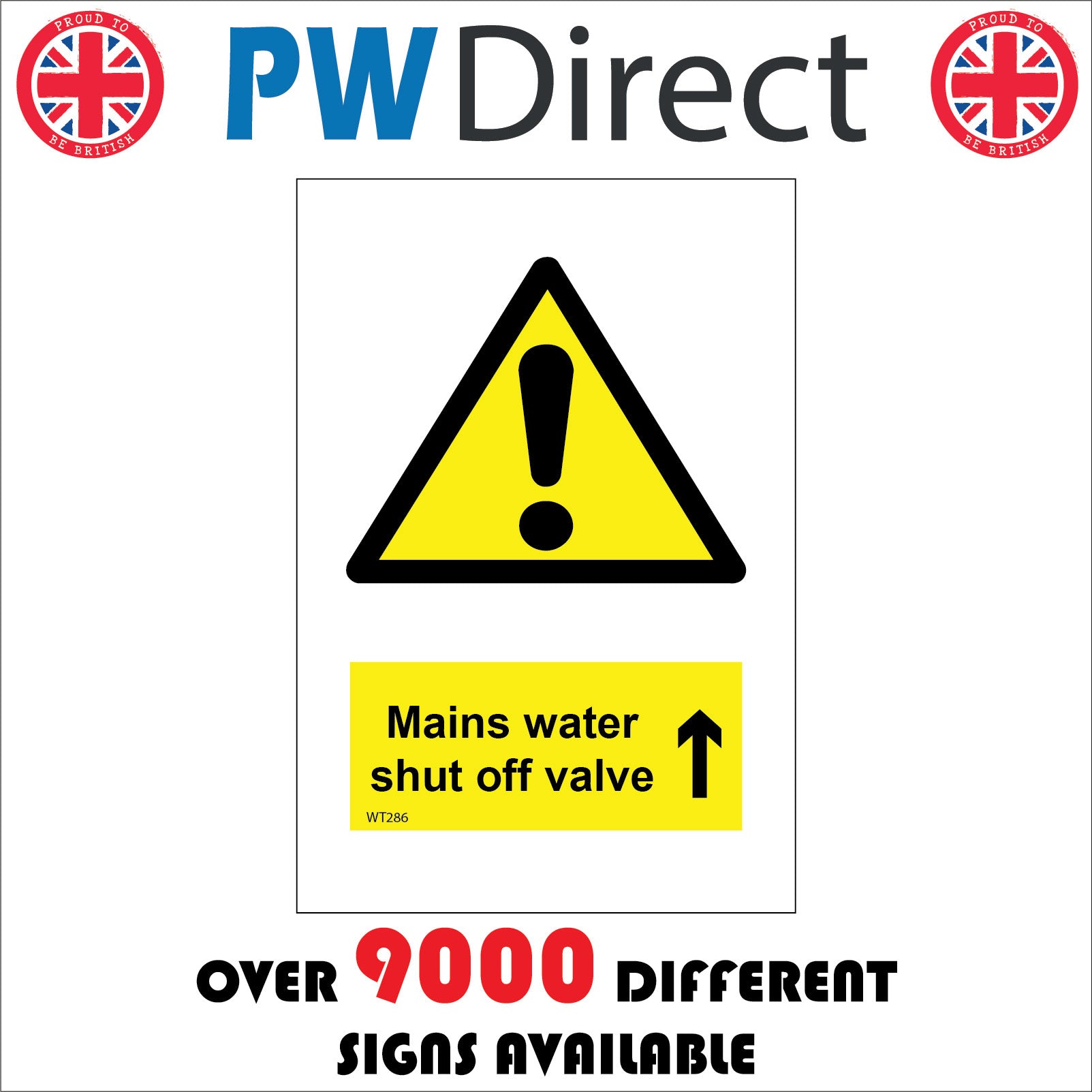 Mains Water Shut Off Valve Up Arrow Pwdirect 7623