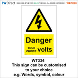 AWBP006 Custom Sign Made To Order High Voltage E-Bike Electric Vehicle