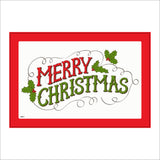 XM031 Merry Christmas Sign with Holly