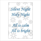 XM197 Silent Night Holy Night All Is Calm All Is Bright  Sign with Snowflakes