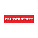 XM217 Prancer Street Sign
