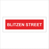 XM222 Blitzen Street Sign