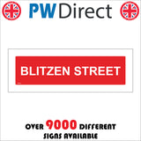 XM222 Blitzen Street Sign