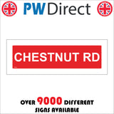 XM225 Chestnut Rd Sign