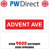 XM227 Advent Ave Sign